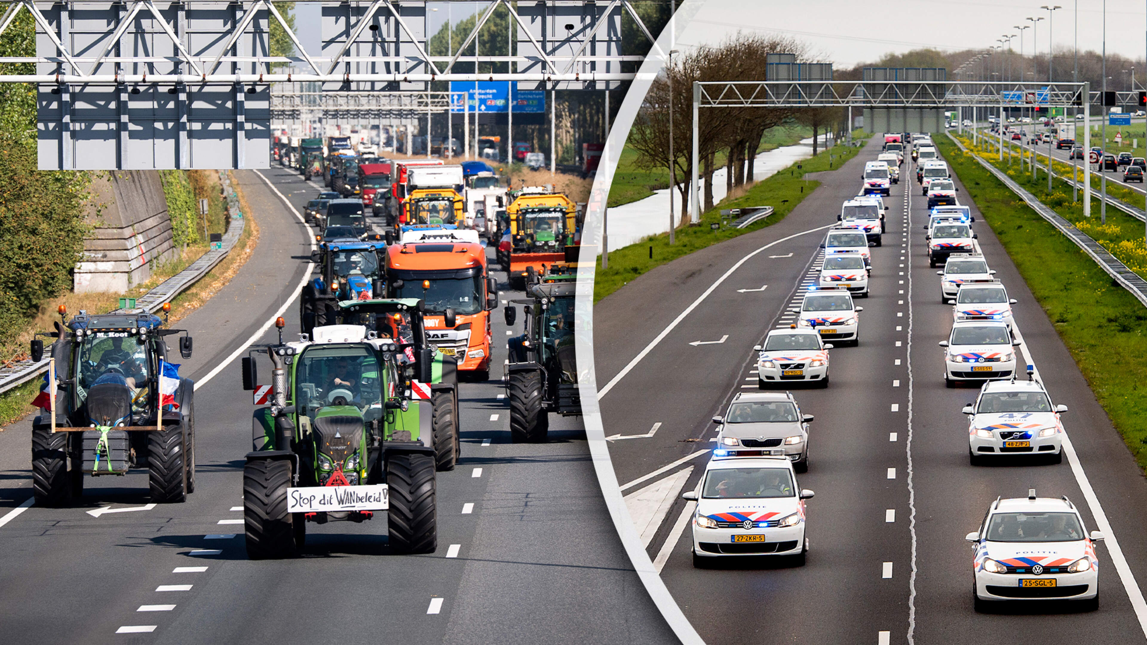 Politievakbond ACP over boerenprotest: ’Als trekkers op snelweg strafbaar zijn, dan Extinction Rebellion ook’